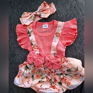 Baby flower outfit 0-3m